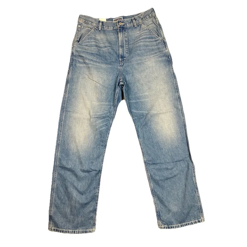 J.Crew Wallace & Barnes Carpenter Jeans Men 33 Japanese Denim Workwear Utility